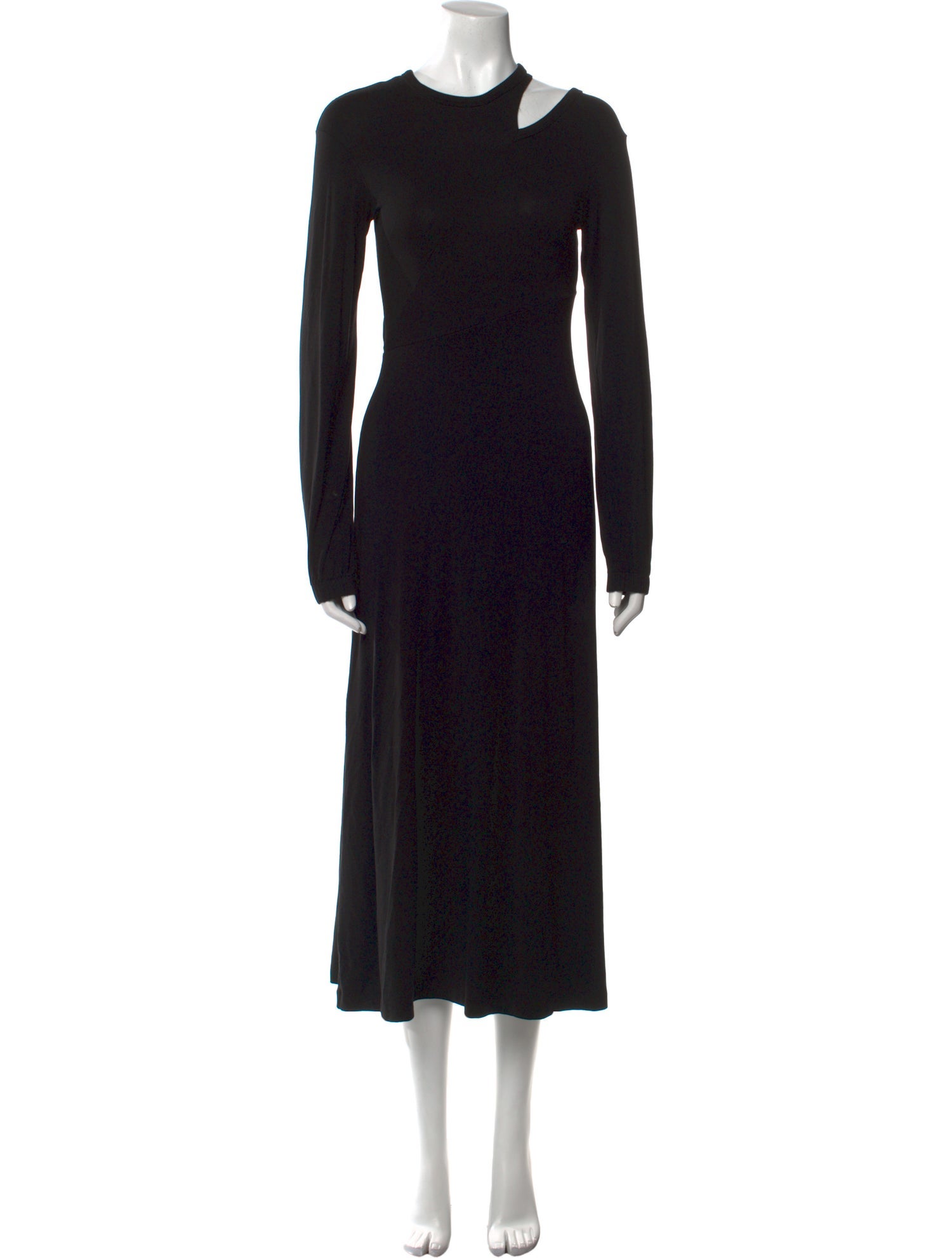 NINETY PERCENT Crew Neck Midi Length Dress