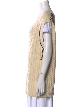 NINETY PERCENT Printed V-Neck Sweater