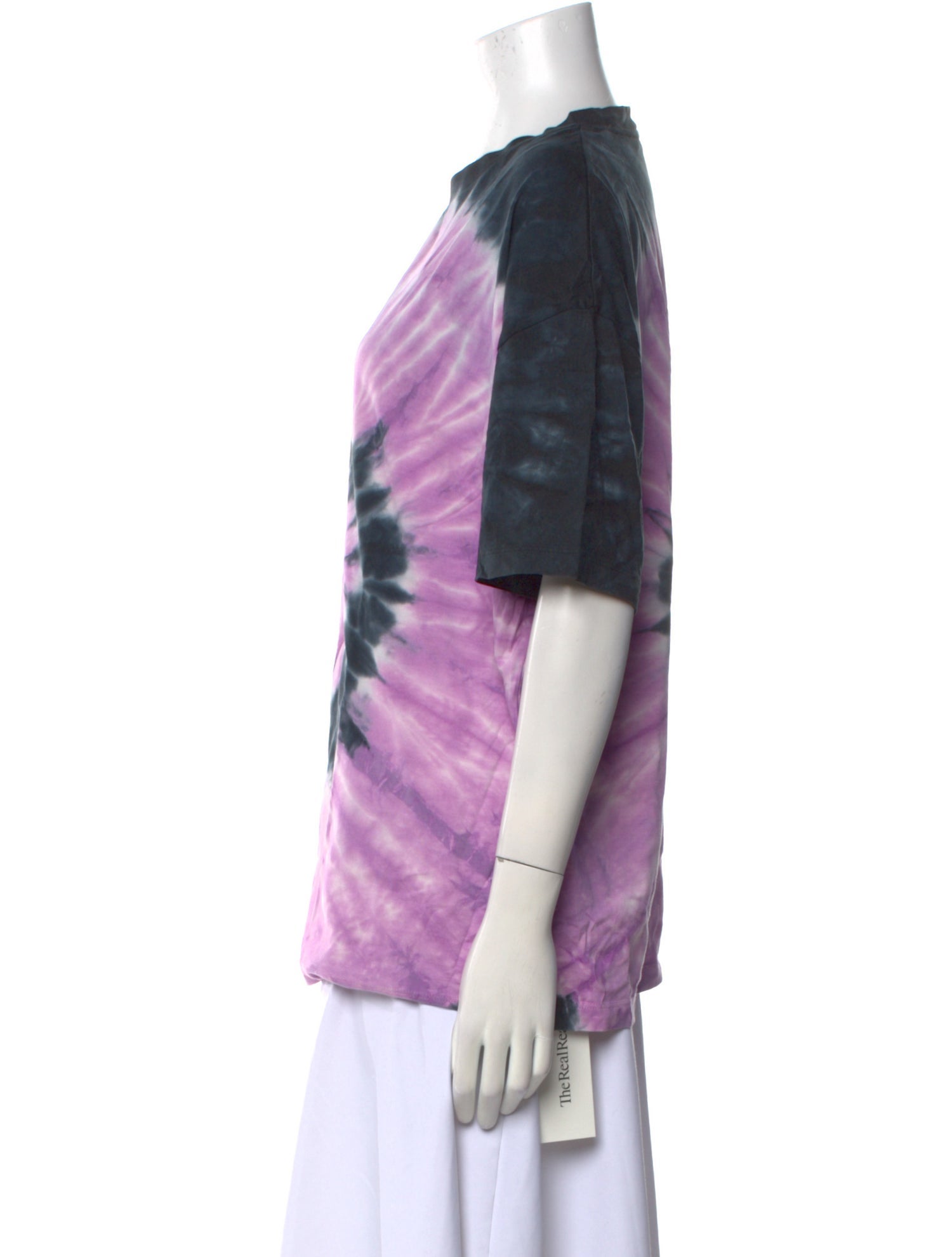 NINETY PERCENT Tie-Dye Print Crew Neck T-Shirt