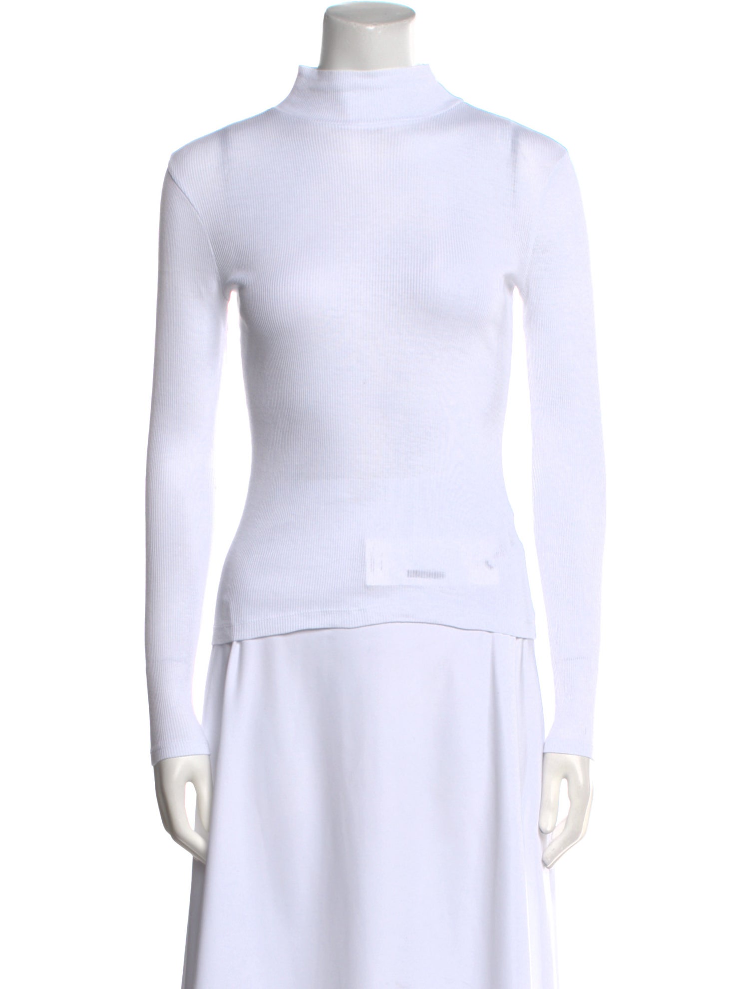 NINETY PERCENT Mock Neck Long Sleeve Top