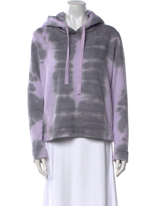 NINETY PERCENT Tie-Dye Print V-Neck Sweatshirt