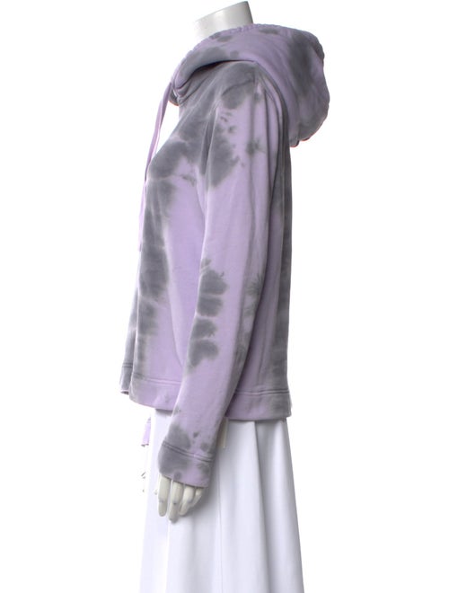 NINETY PERCENT Tie-Dye Print V-Neck Sweatshirt