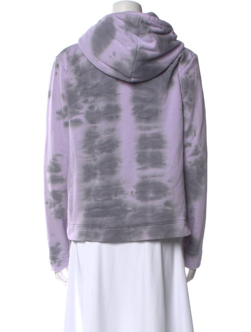 NINETY PERCENT Tie-Dye Print V-Neck Sweatshirt