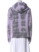 NINETY PERCENT Tie-Dye Print V-Neck Sweatshirt