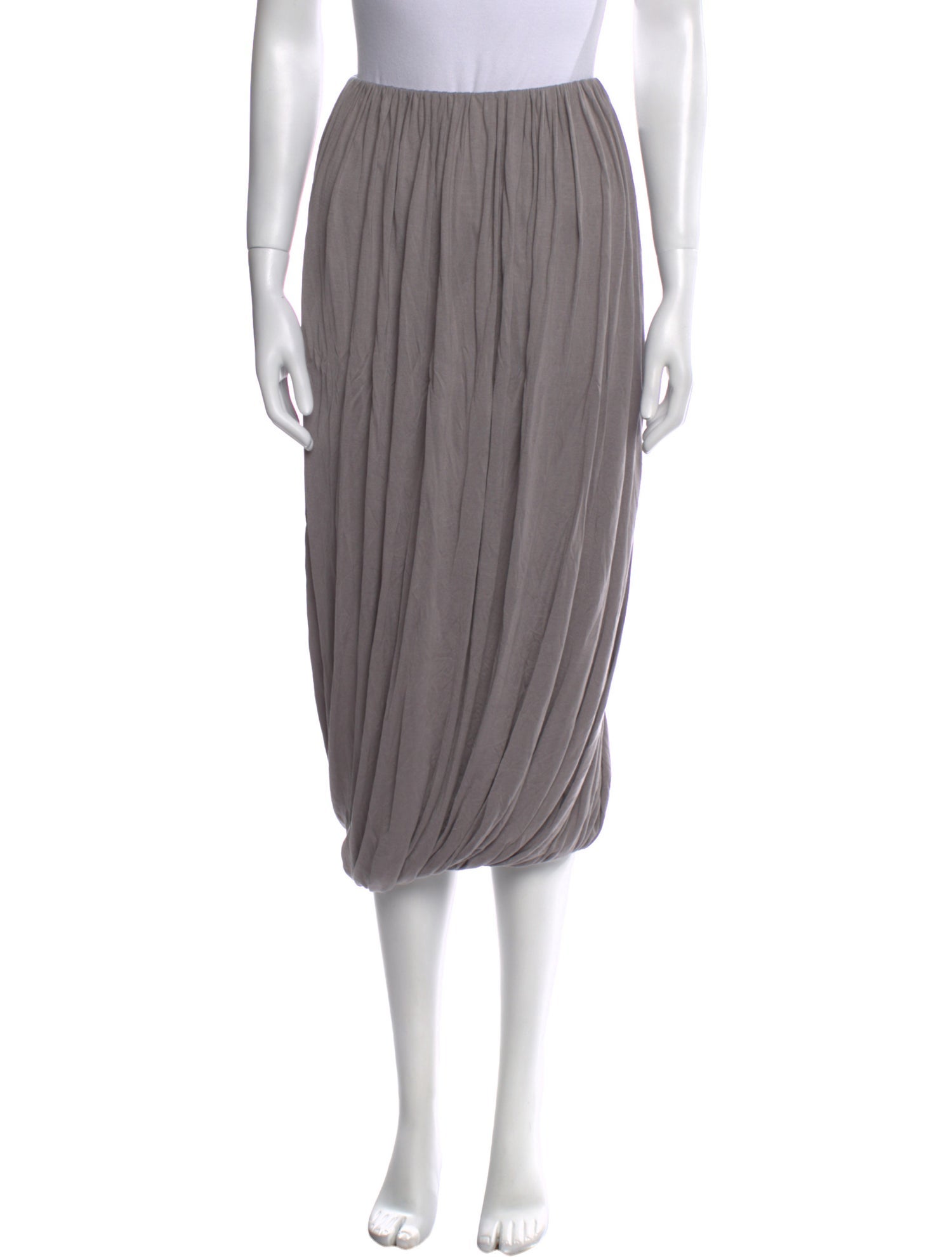 NINETY PERCENT Pleated Accents Midi Length Skirt