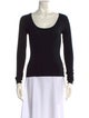 NINETY PERCENT Scoop Neck Long Sleeve Top