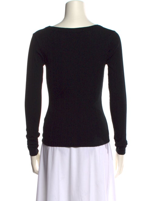 NINETY PERCENT Scoop Neck Long Sleeve Top