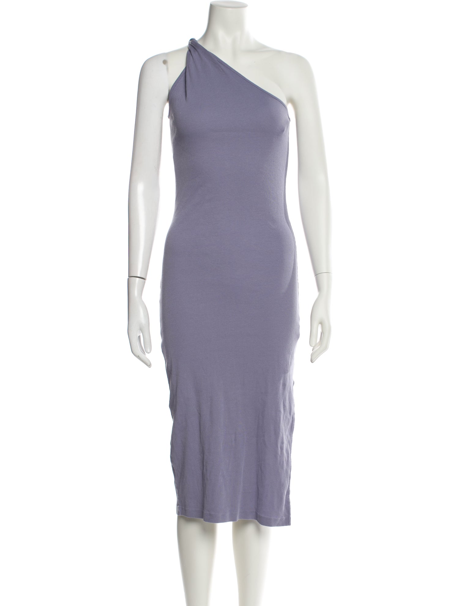 NINETY PERCENT One-Shoulder Midi Length Dress