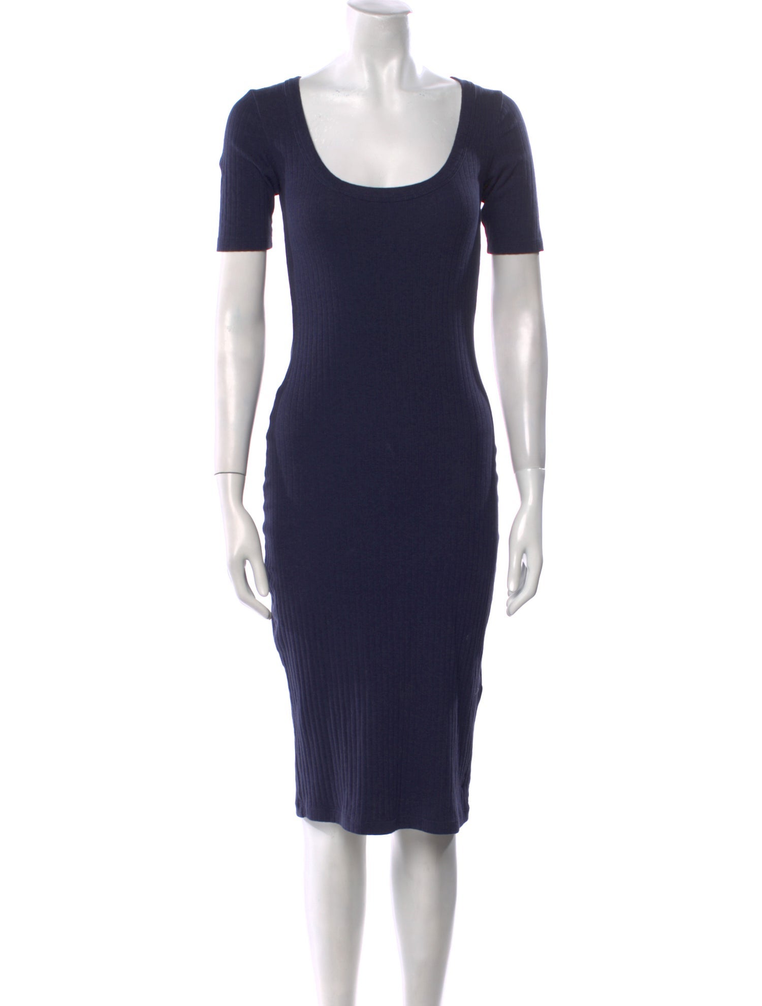 NINETY PERCENT Scoop Neck Midi Length Dress