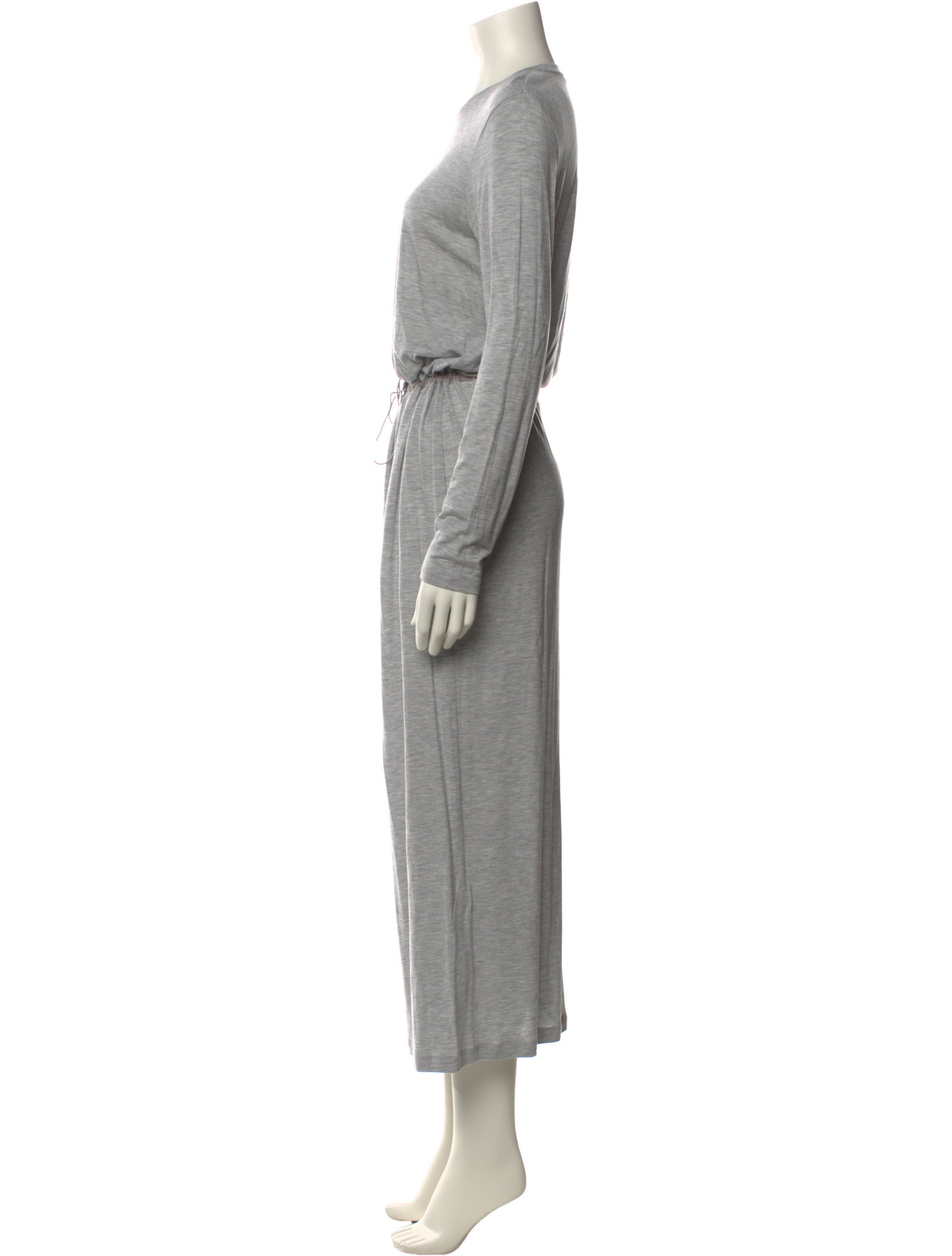 NINETY PERCENT Crew Neck Long Dress