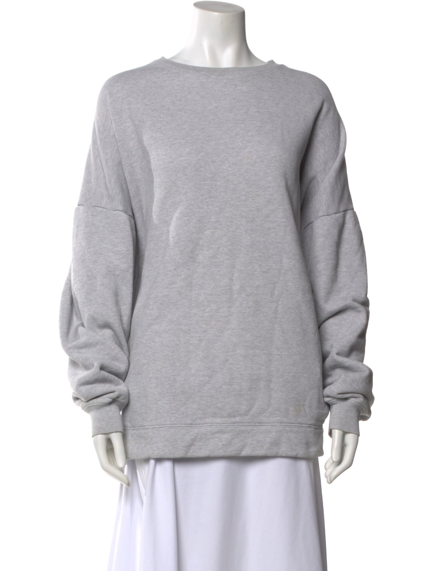 NINETY PERCENT Bateau Neckline Long Sleeve Sweatshirt