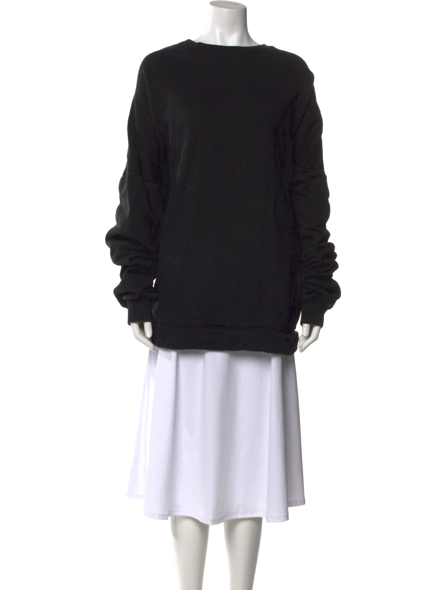 NINETY PERCENT Bateau Neckline Long Sleeve Sweatshirt