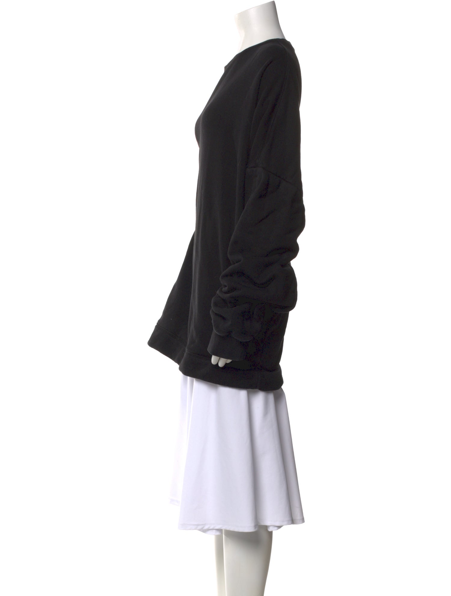 NINETY PERCENT Bateau Neckline Long Sleeve Sweatshirt