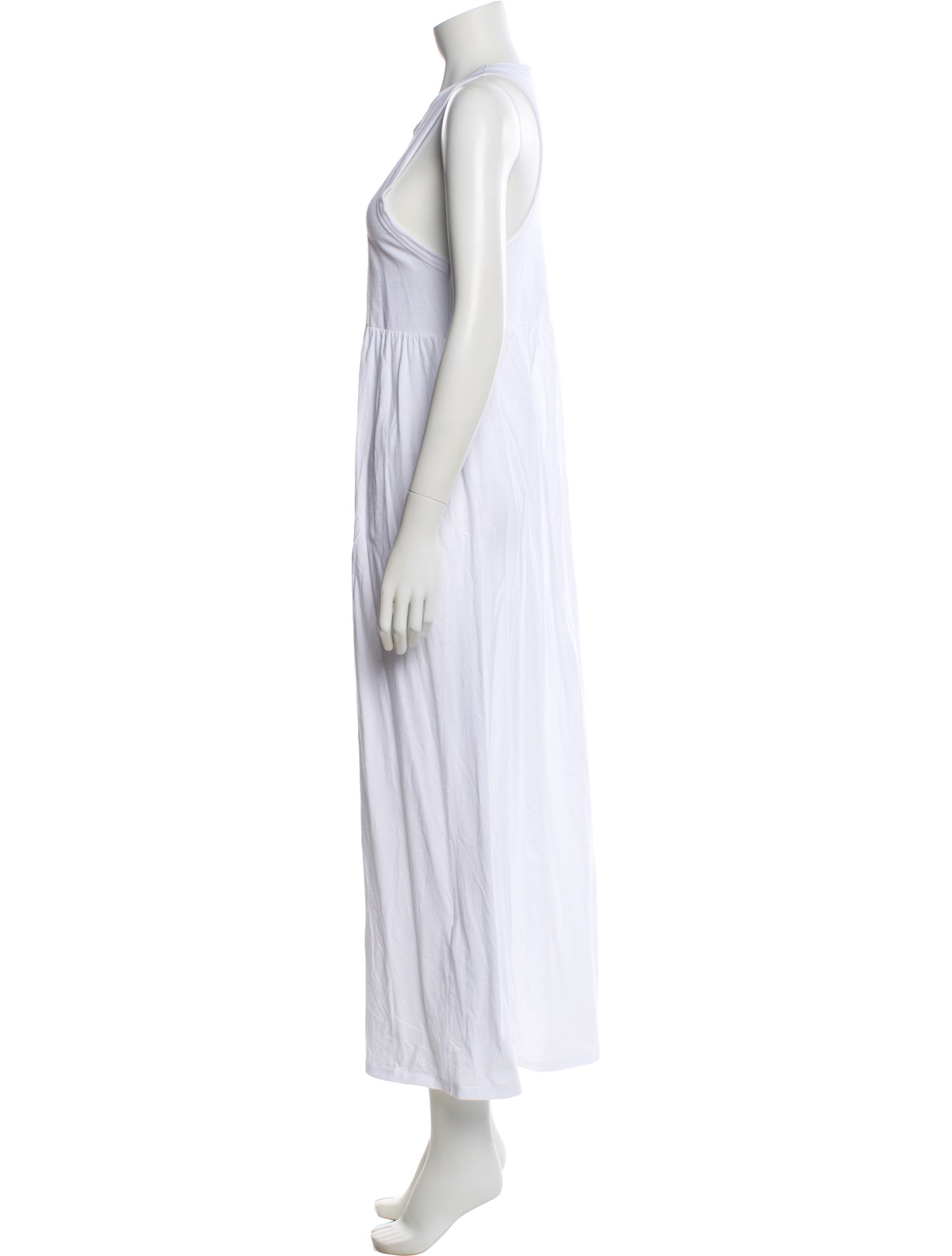 NINETY PERCENT Scoop Neck Long Dress