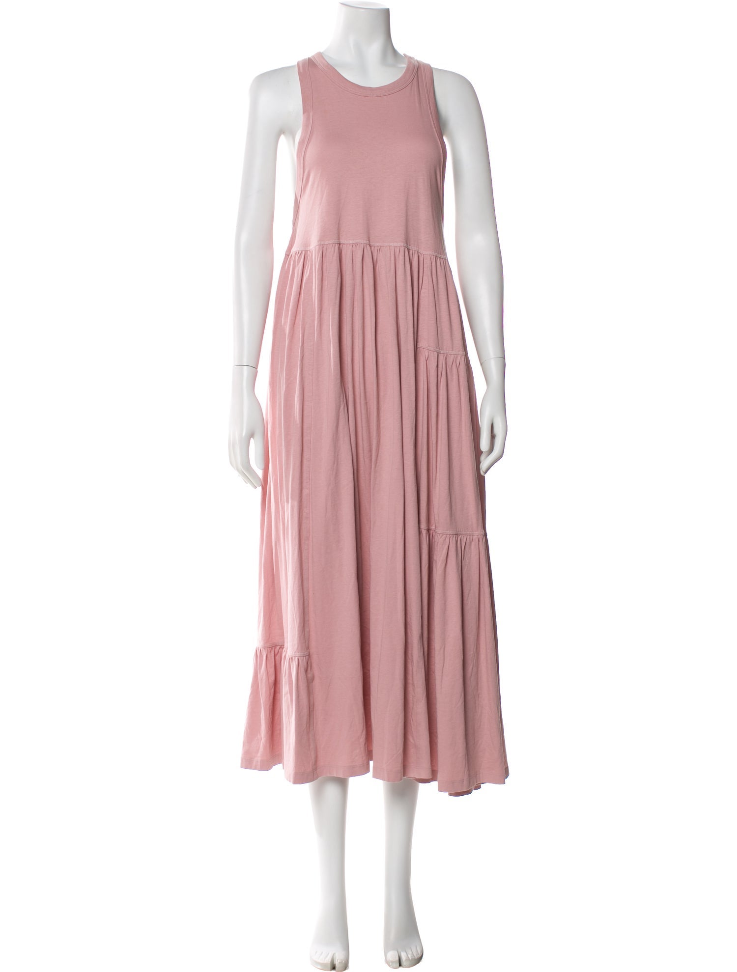 NINETY PERCENT Crew Neck Long Dress