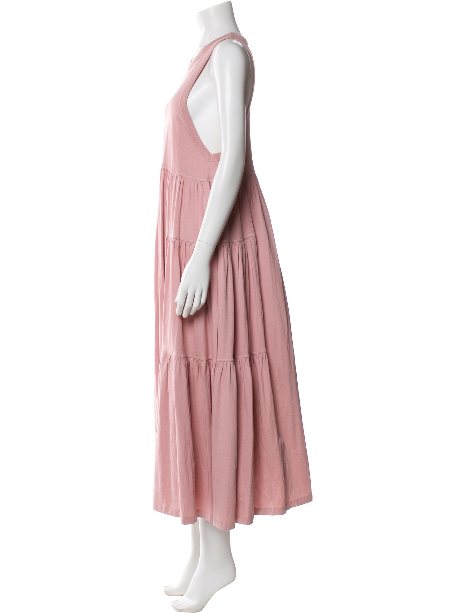 NINETY PERCENT Crew Neck Long Dress