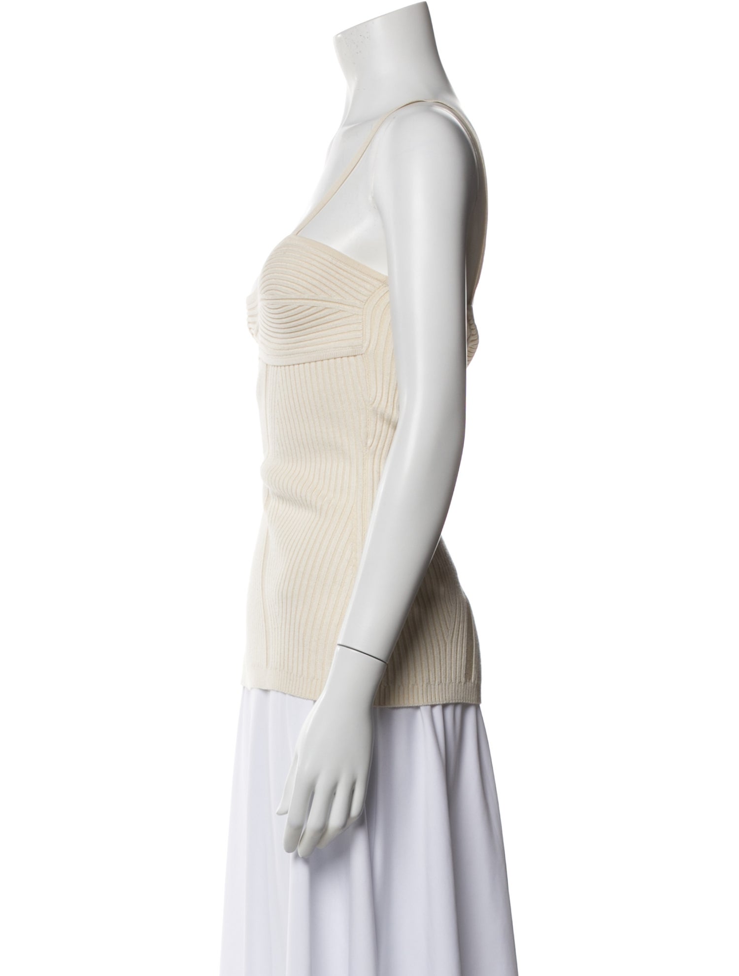 NINETY PERCENT Square Neckline Sleeveless Top