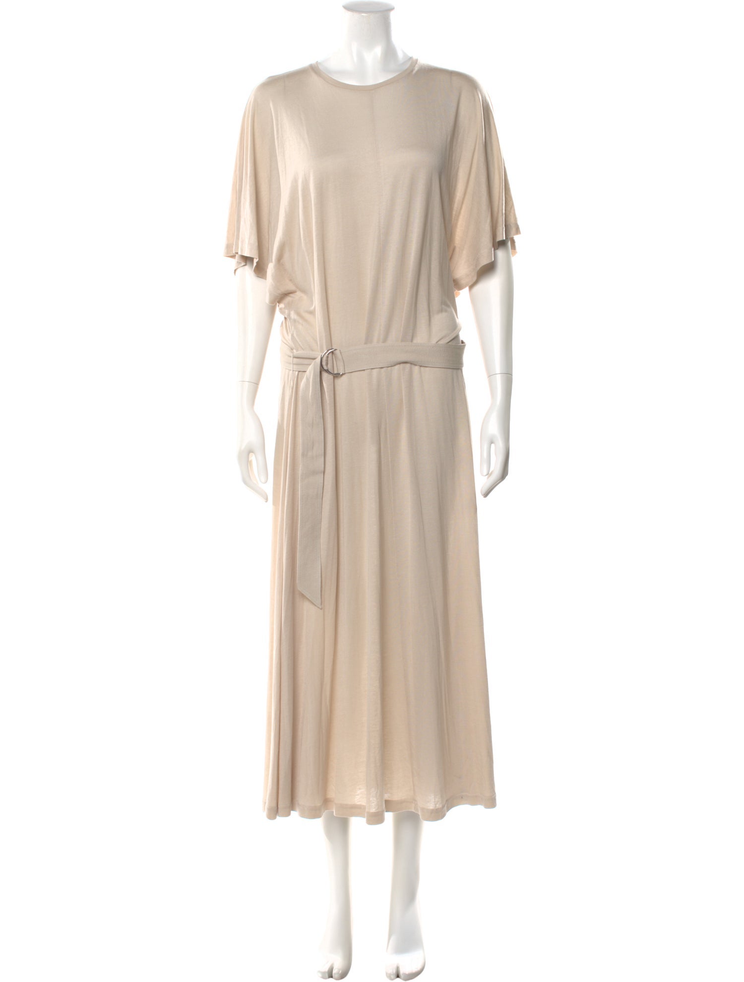 NINETY PERCENT Crew Neck Long Dress