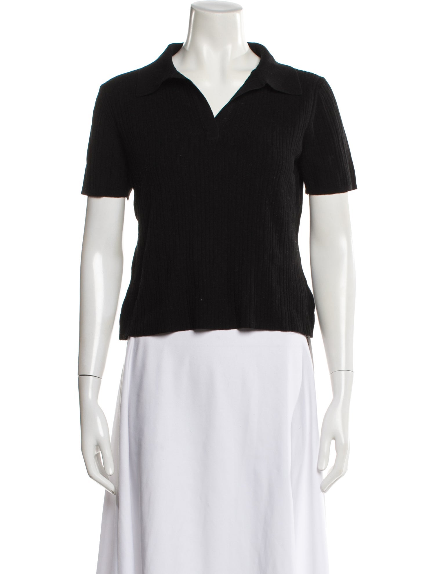 NINETY PERCENT V-Neck Short Sleeve Polo