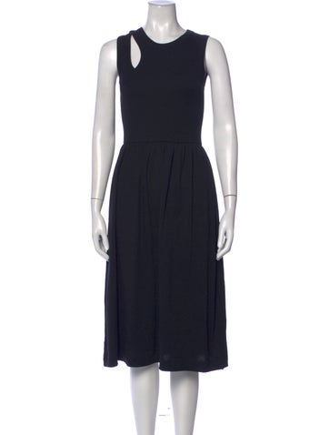 Pre-owned Ninety Percent Asymmetrical Midi Length Dress In Blue