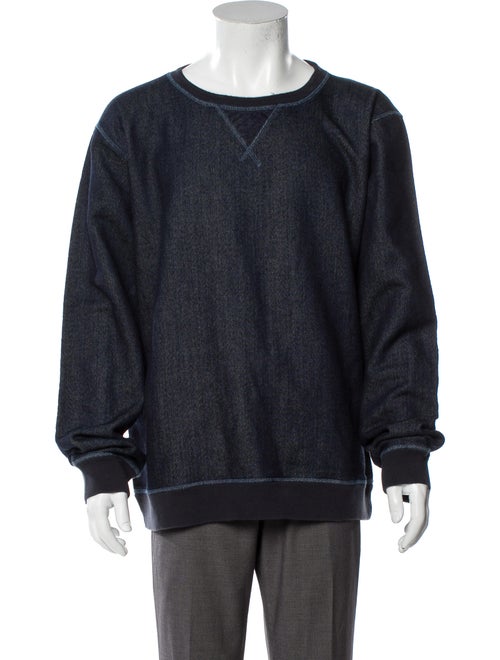 Nudie Crew Neck Long Sleeve Sweatshirt Blue