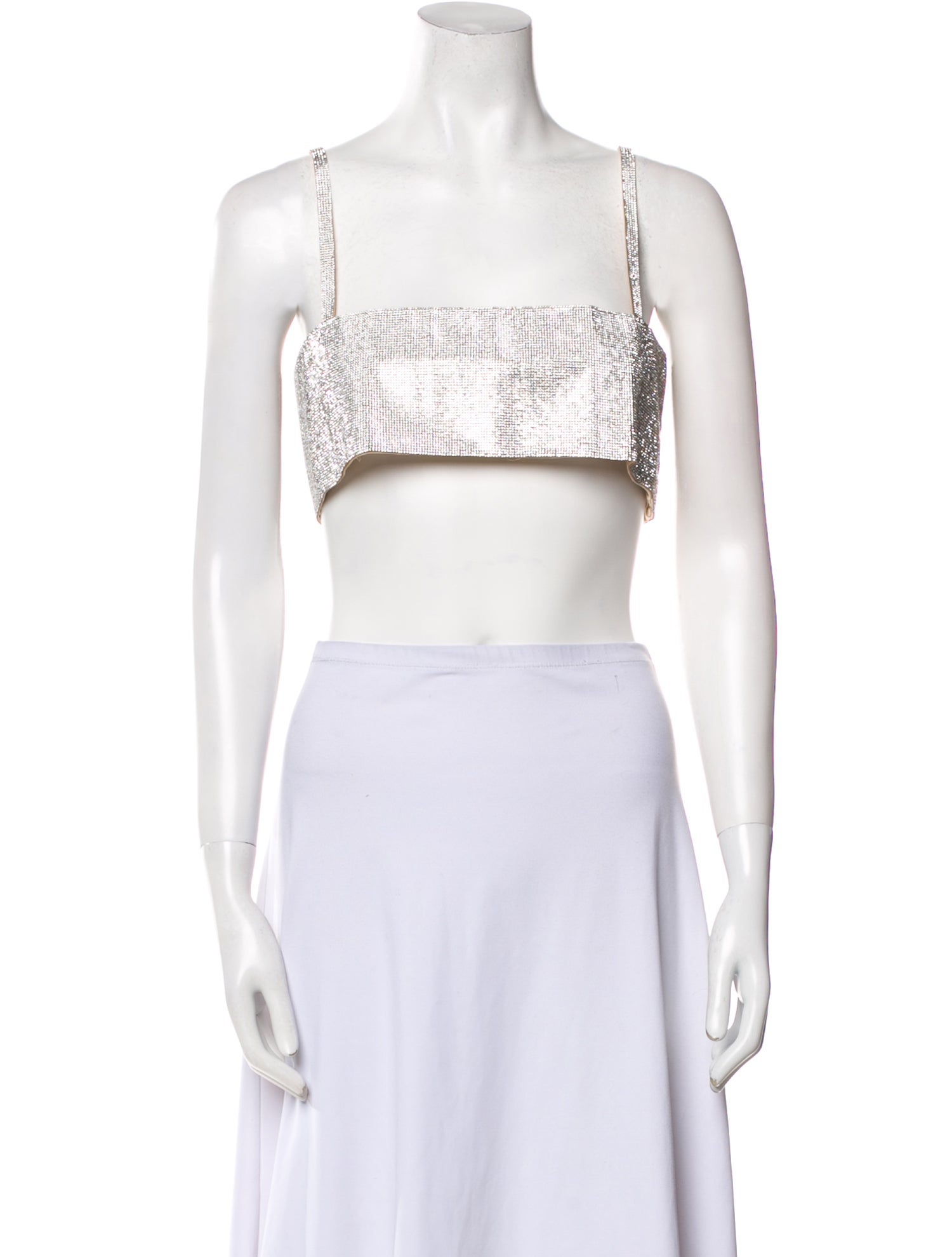 Nuè Square Neckline Sleeveless Crop Top