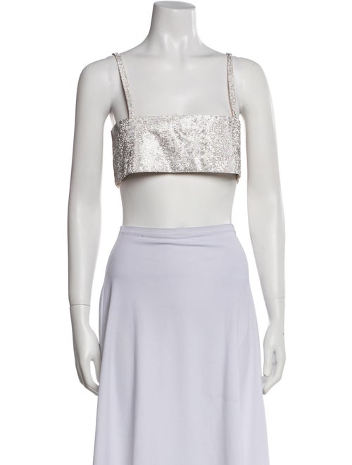 Nuè Square Neckline Sleeveless Crop Top