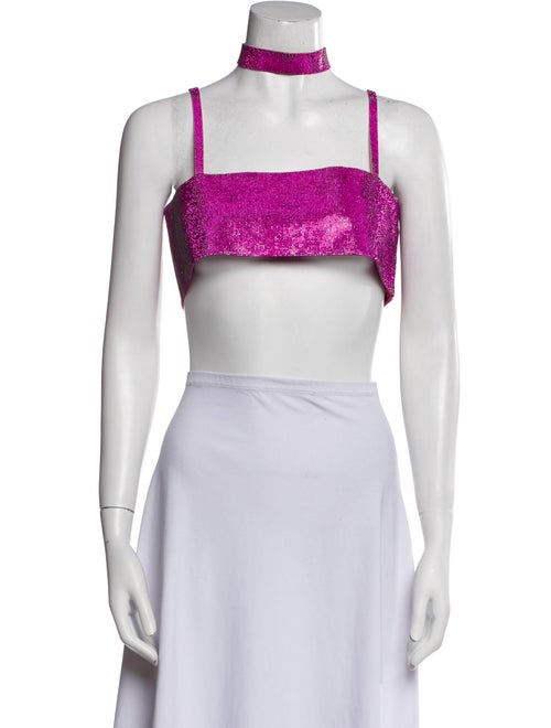 Nuè Square Neckline Sleeveless Crop Top