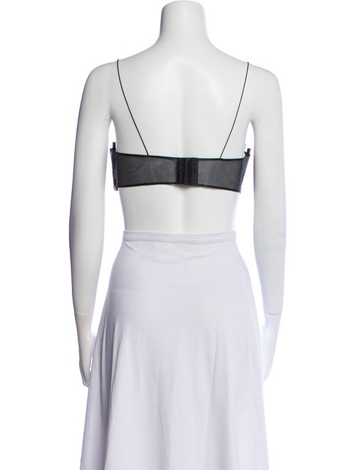 Nuè Silk Lace Pattern Crop Top