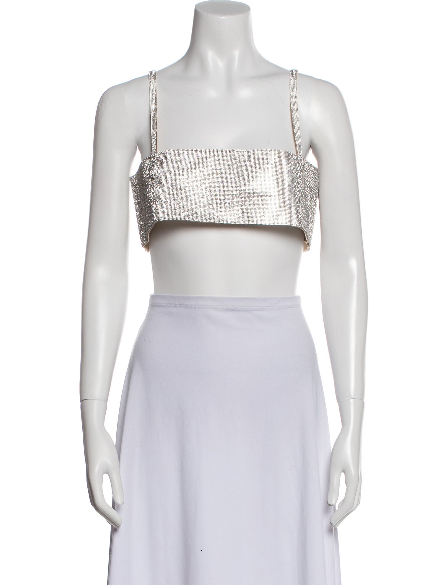 Nuè Silk Square Neckline Crop Top w/ Tags