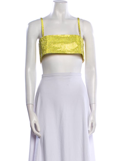 Nuè Square Neckline Sleeveless Crop Top