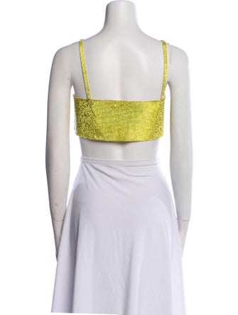 Nuè Square Neckline Sleeveless Crop Top