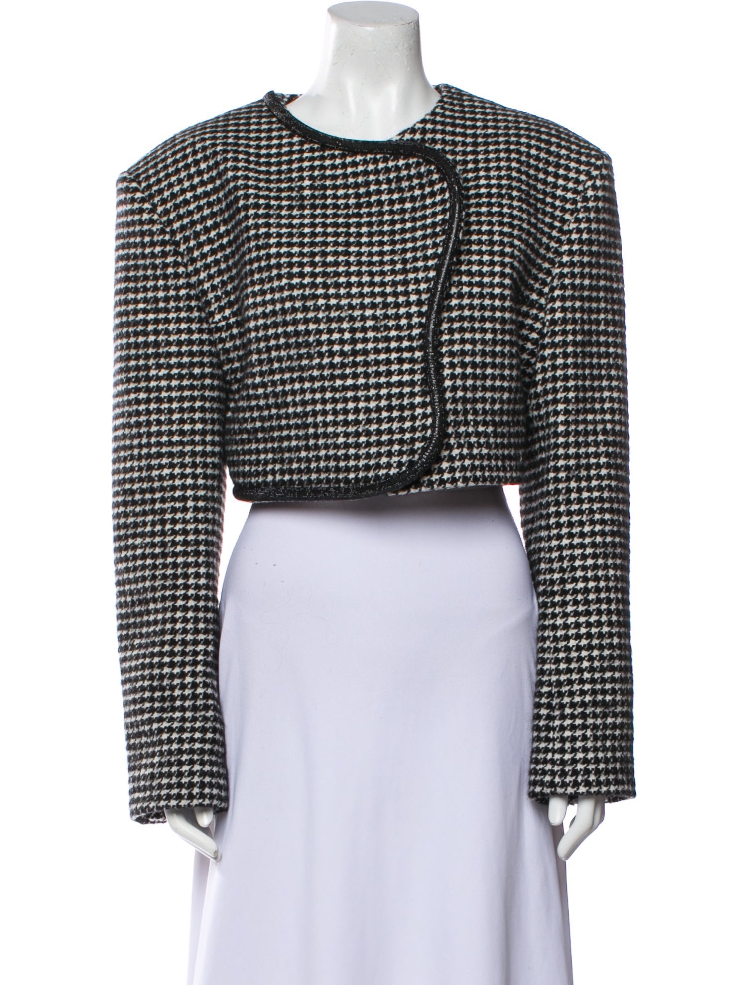 Nuè Wool Houndstooth Print Evening Jacket