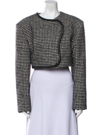 Nuè Wool Houndstooth Print Evening Jacket