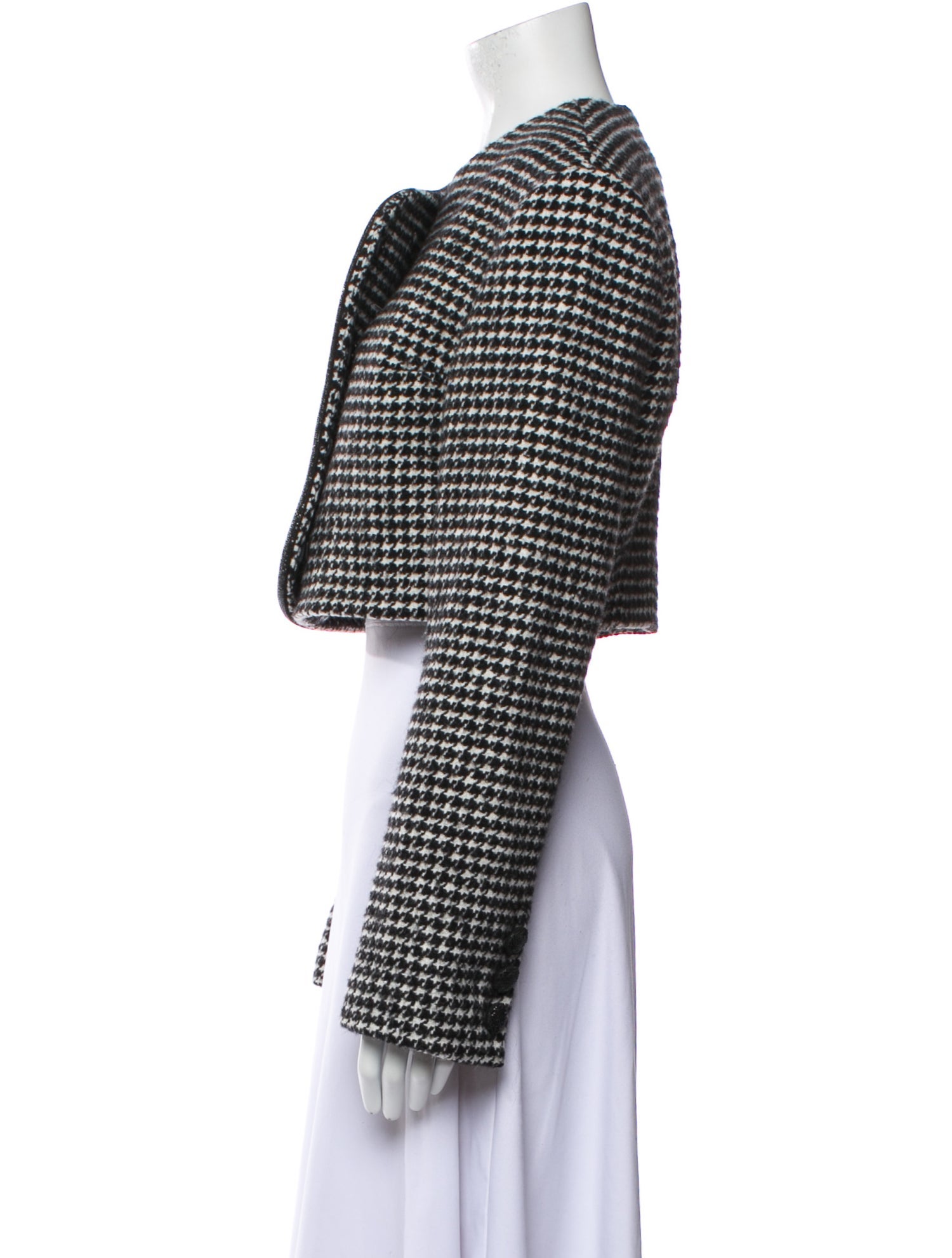 Nuè Wool Houndstooth Print Evening Jacket