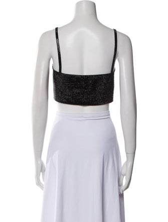 Nuè Square Neckline Sleeveless Crop Top