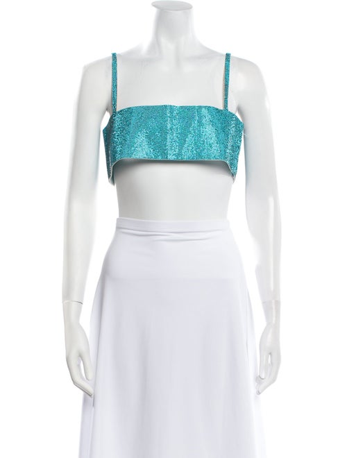 Nuè Square Neckline Sleeveless Crop Top