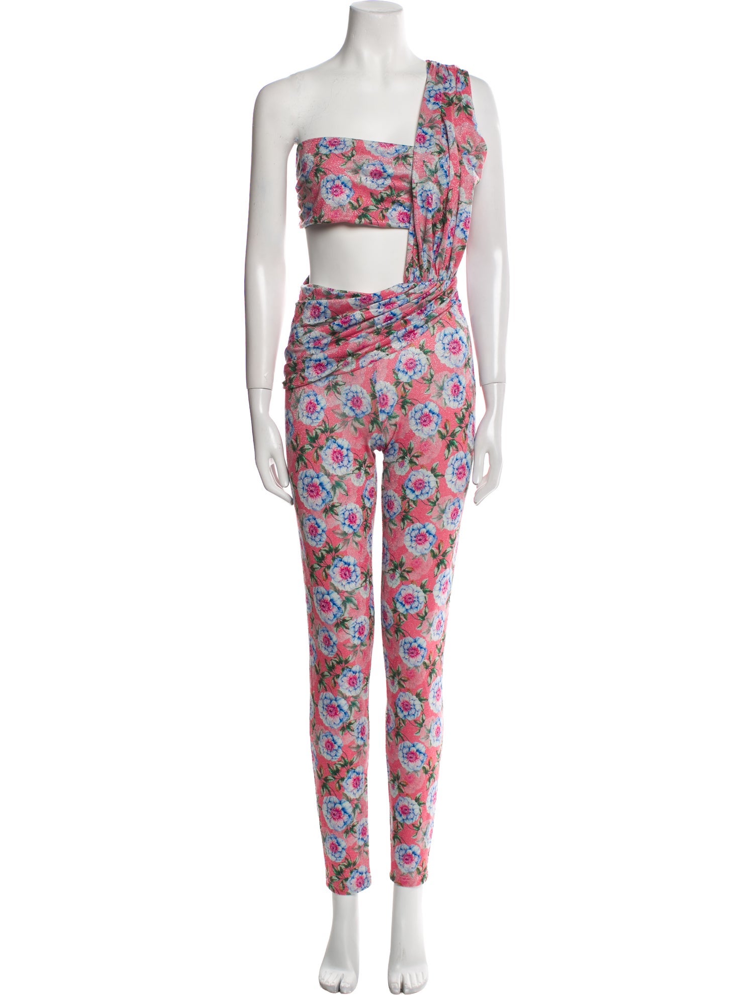 Nuè Printed Strapless Jumpsuit
