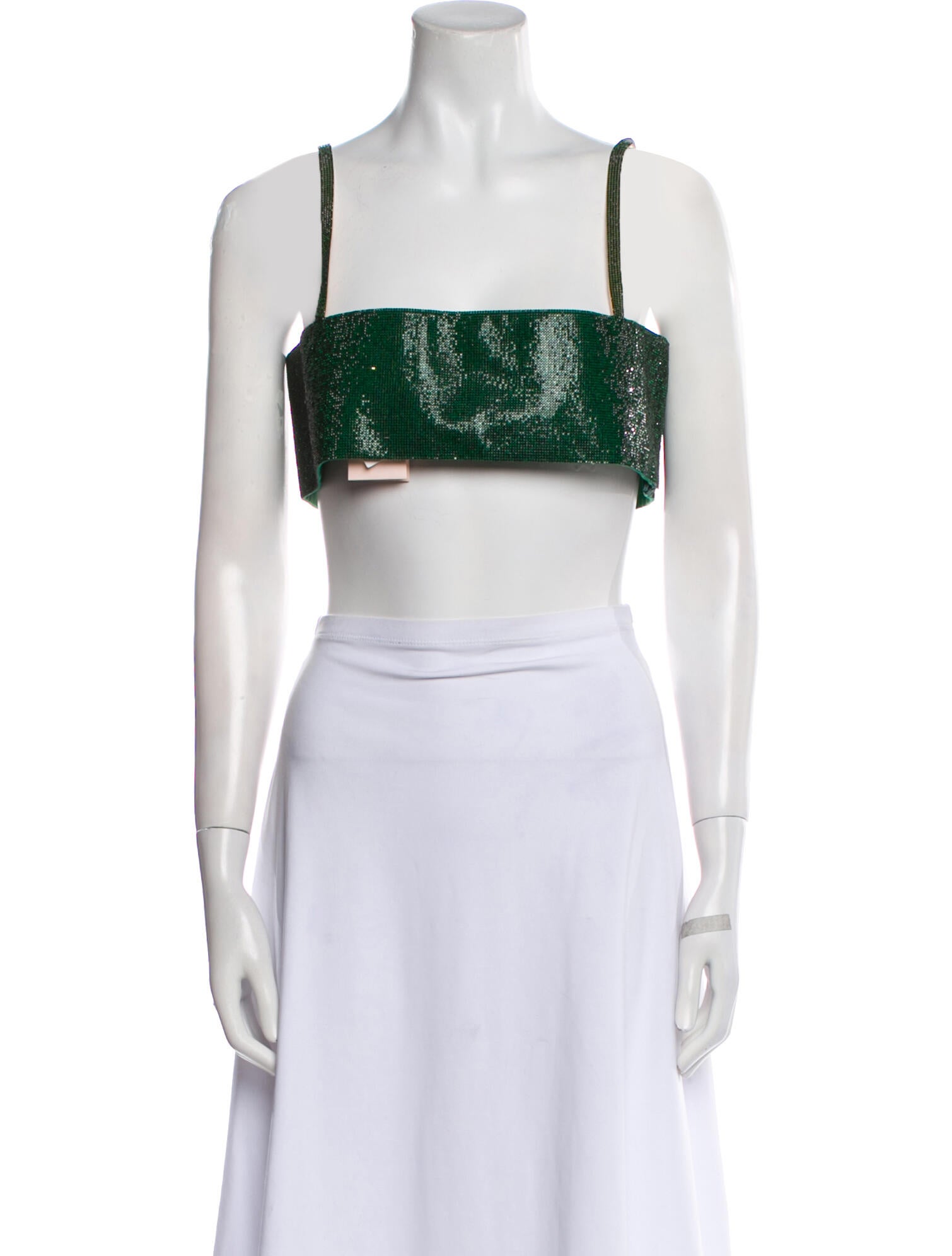 Nuè Silk Square Neckline Crop Top w/ Tags