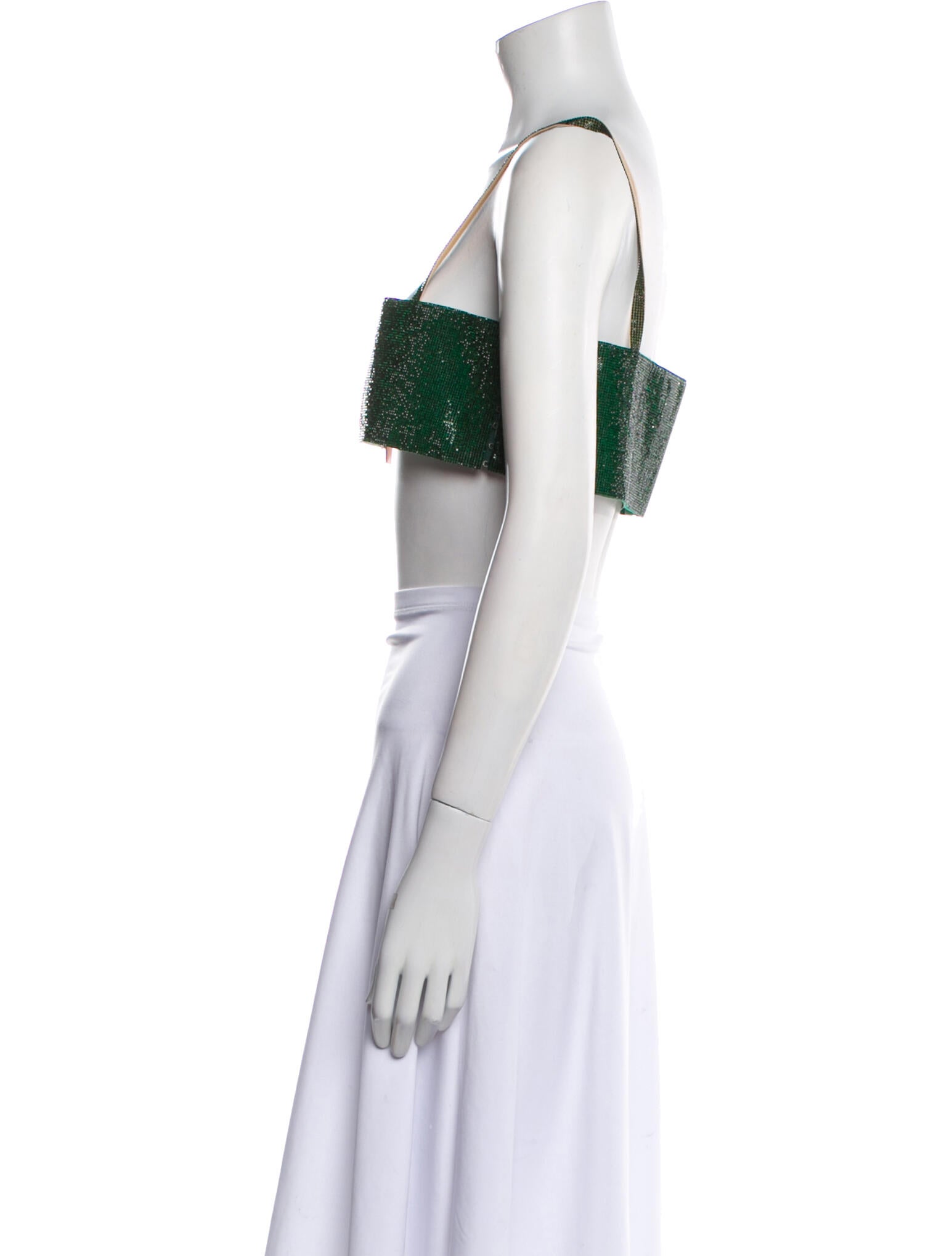 Nuè Silk Square Neckline Crop Top w/ Tags