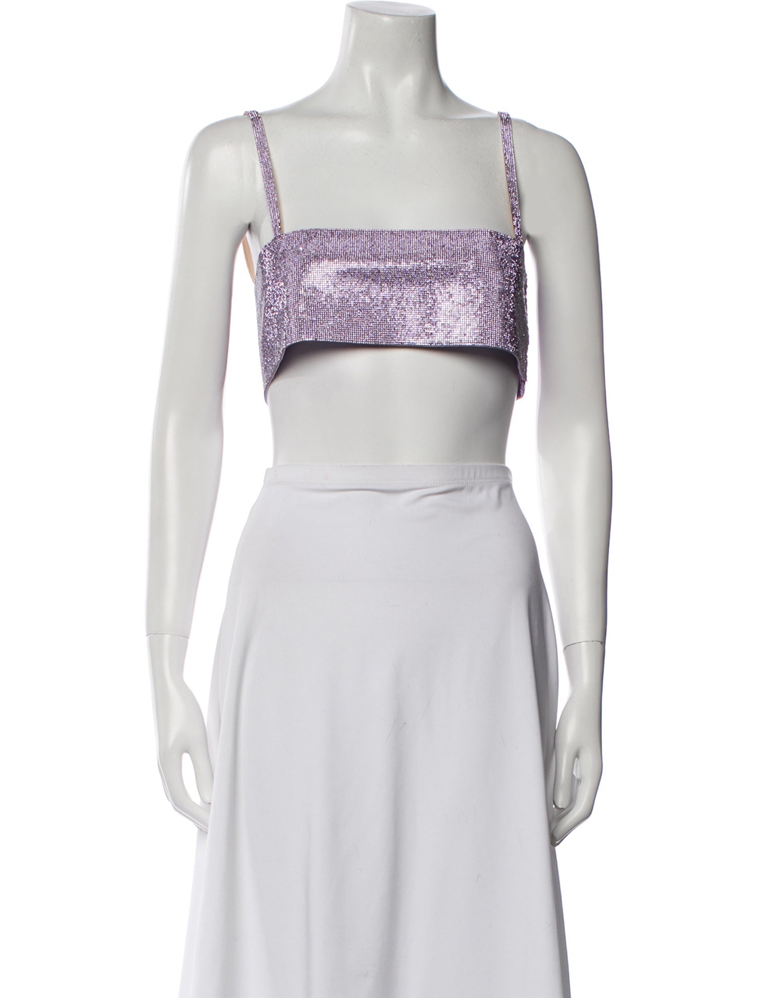 Nuè Square Neckline Sleeveless Crop Top