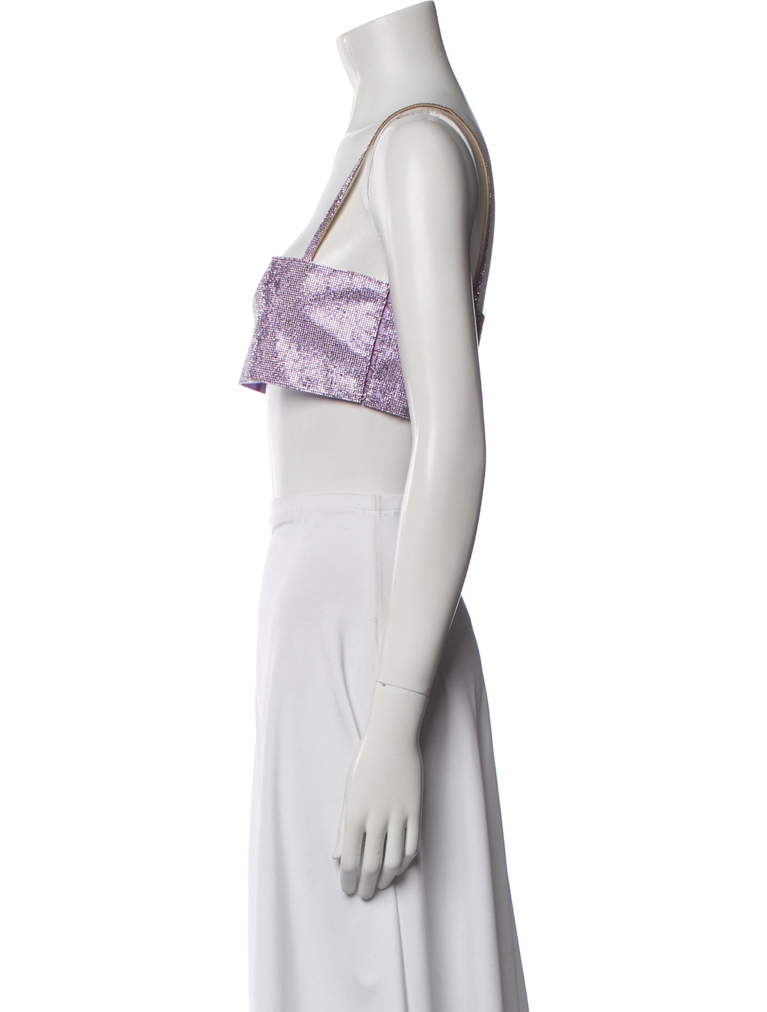 Nuè Square Neckline Sleeveless Crop Top