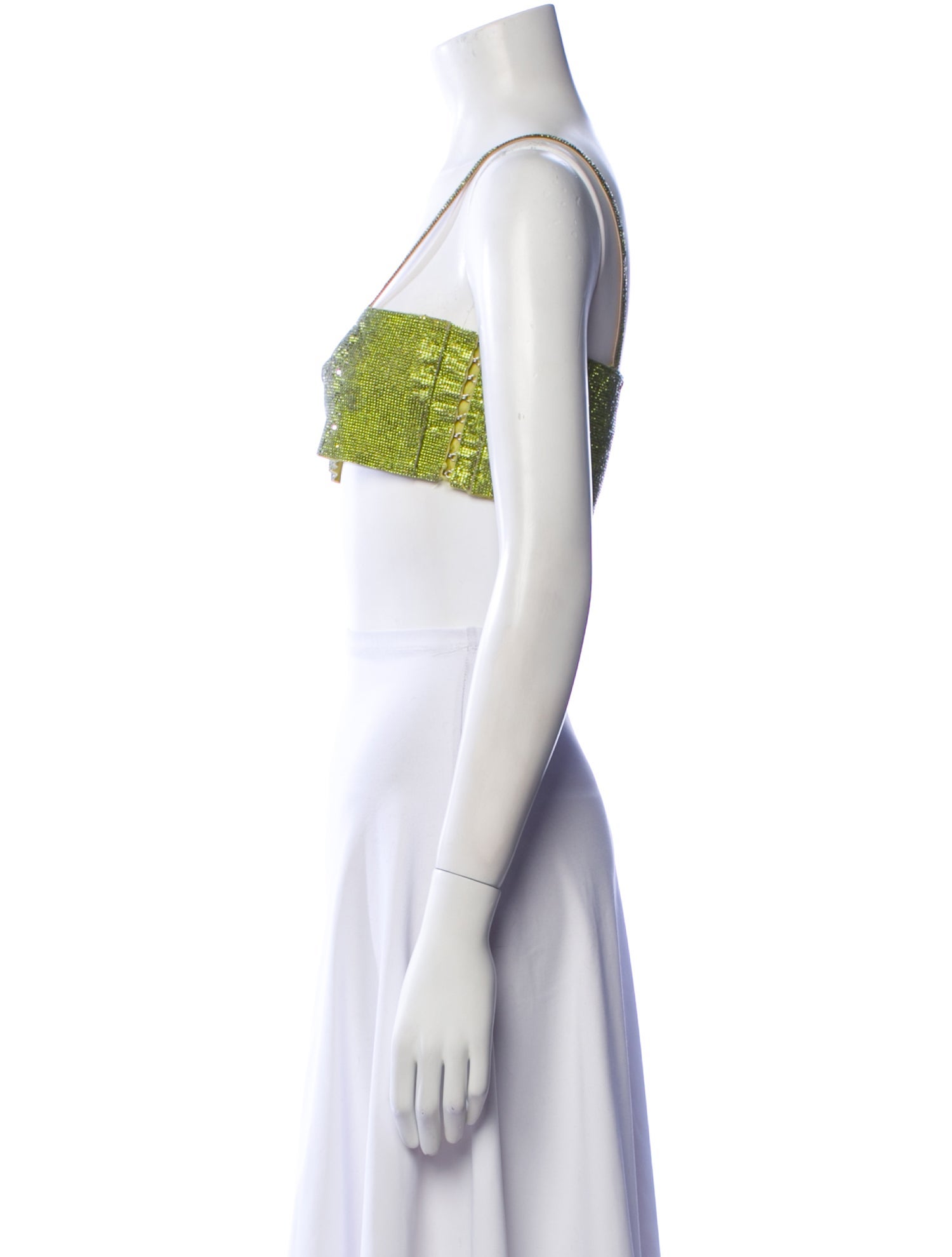 Nuè Square Neckline Sleeveless Crop Top