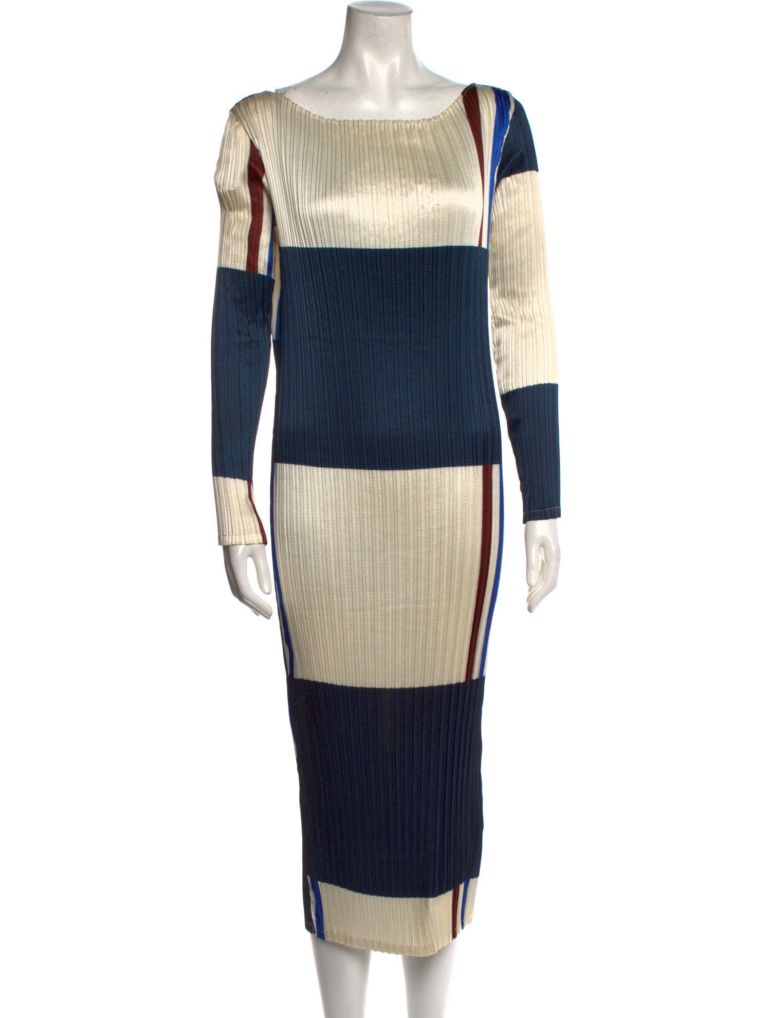 Nuè Striped Midi Length Dress