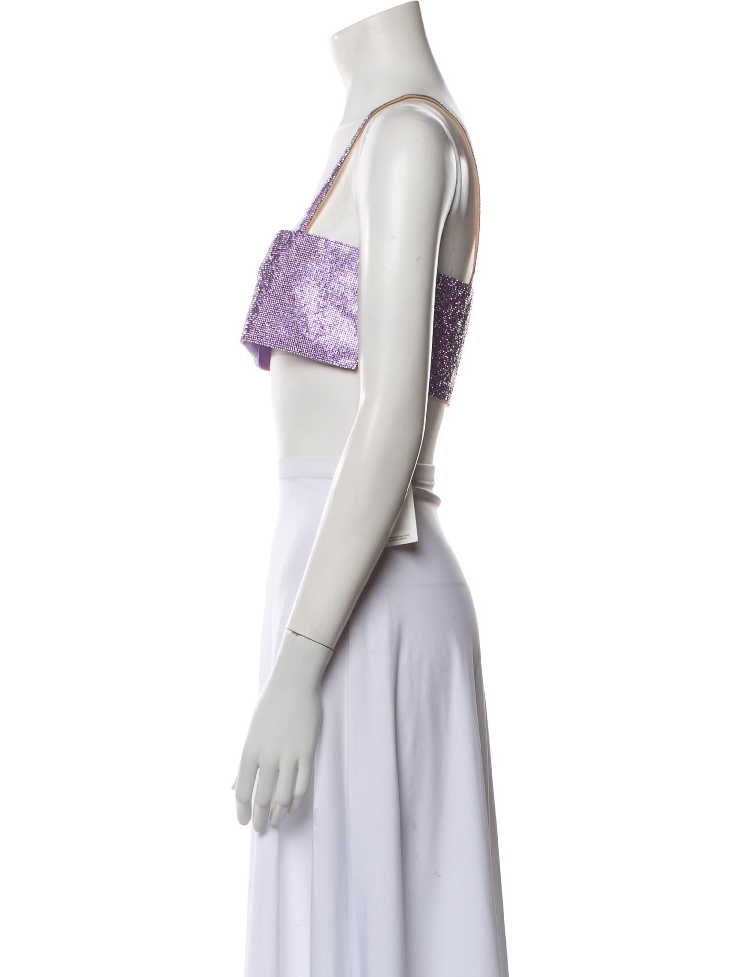 Nuè Square Neckline Sleeveless Crop Top