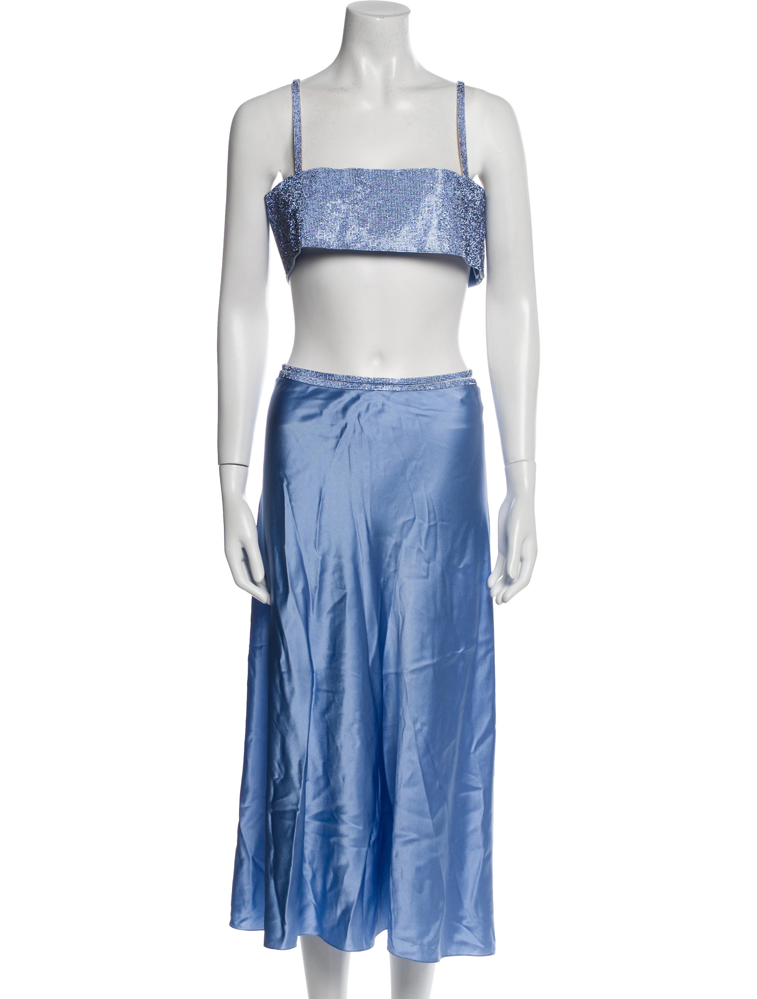 Nuè Silk Crystal Embellishments Skirt Set