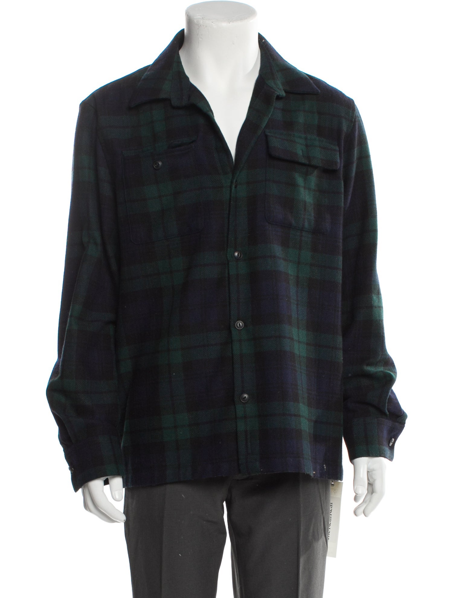 Nudie Jeans Co Wool Plaid Print Peacoat