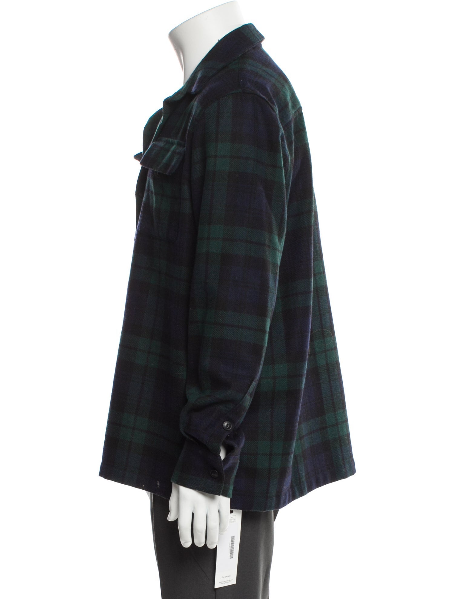 Nudie Jeans Co Wool Plaid Print Peacoat