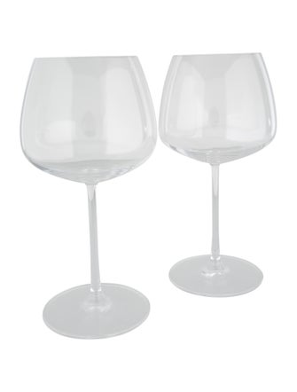 Nude Glass Pair of Mirage Red Wine Glasses