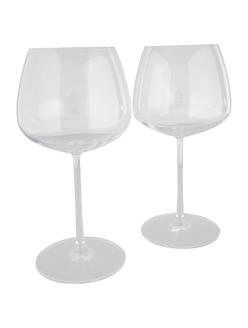 Nude Glass Pair of Mirage Red Wine Glasses